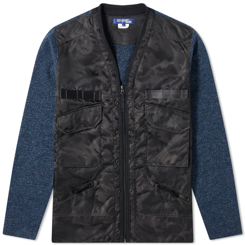 Junya Watanabe MAN Nylon Front Knit Cardigan - 1