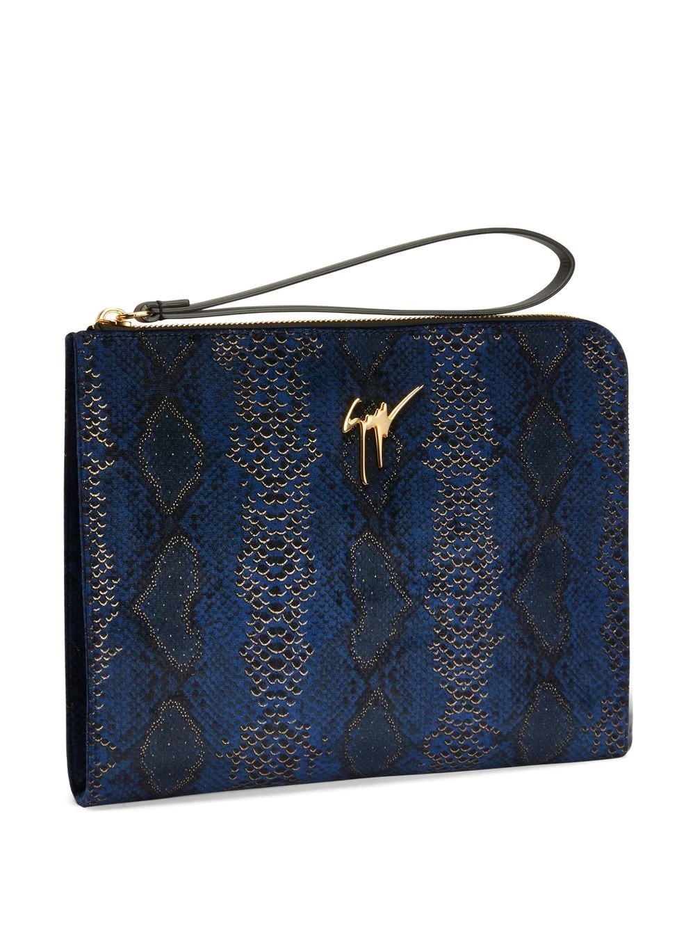 Fabian snakeskin-effect clutch bag - 4