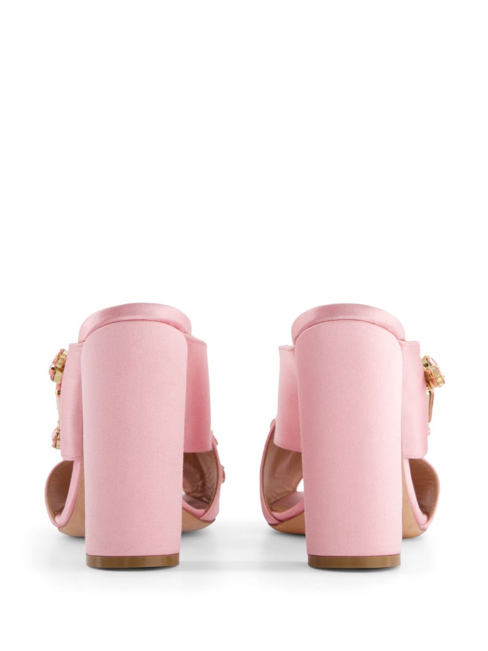 crystal-embellished mules - 4