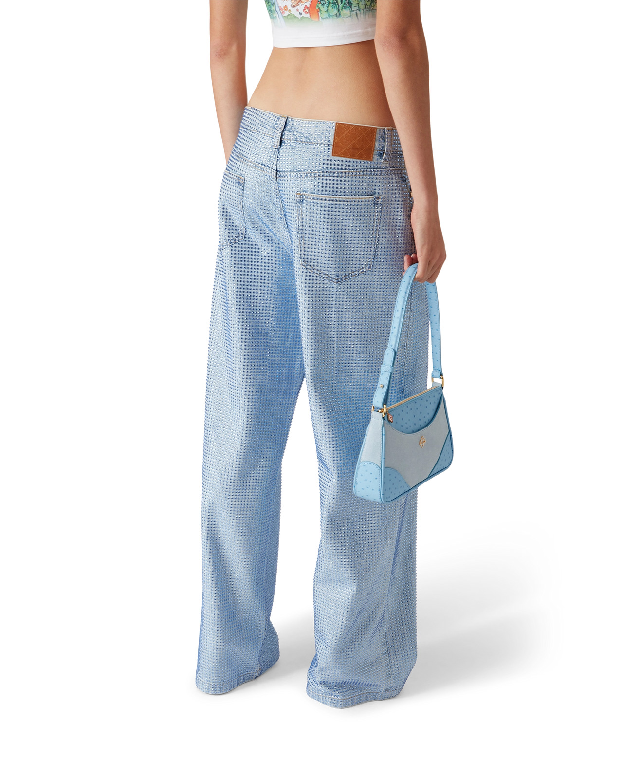 Crystal Embellished Jeans | Casablanca Paris - 4