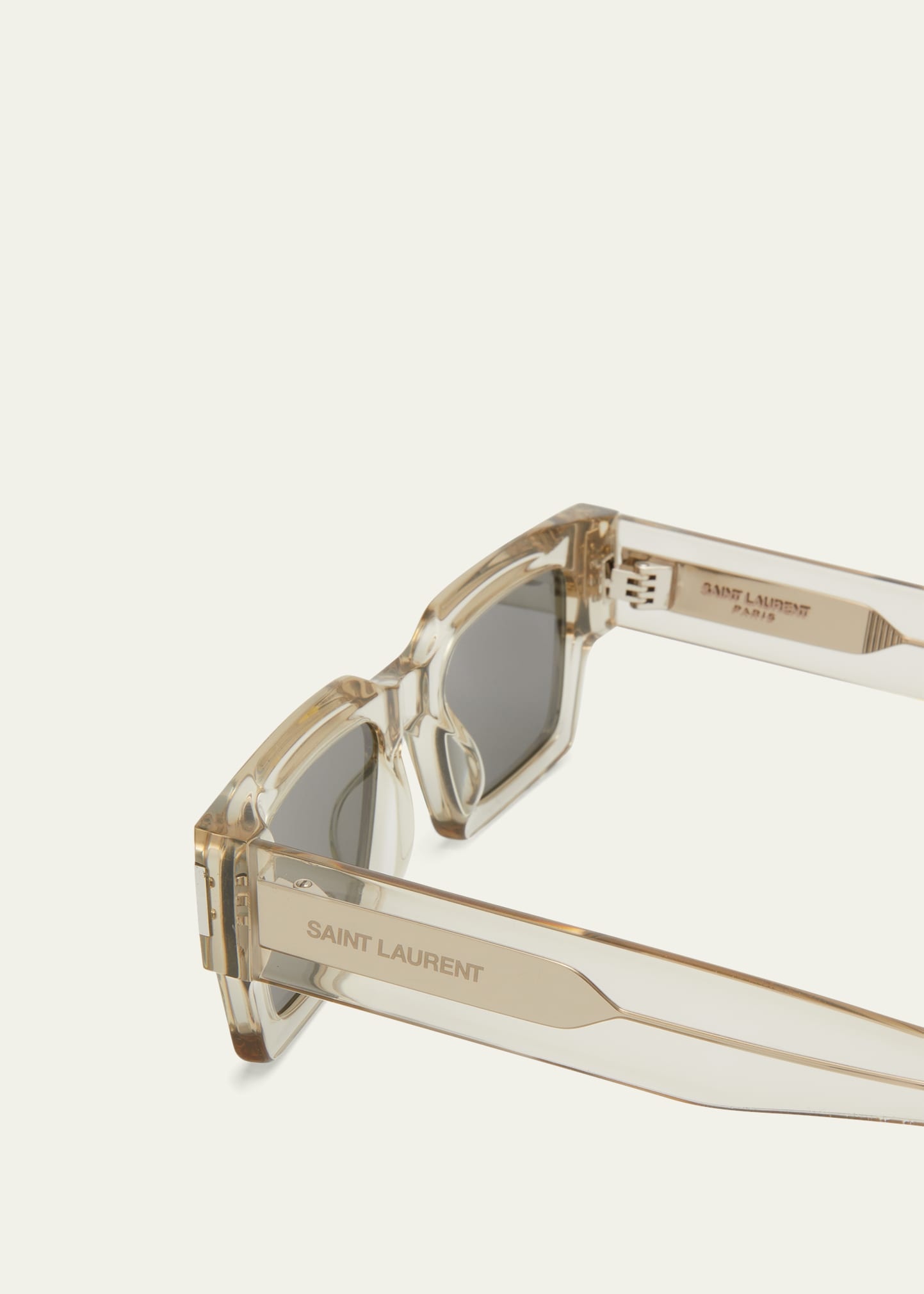 Men's Rectangle Acetate Sunglasses with Logo - 4