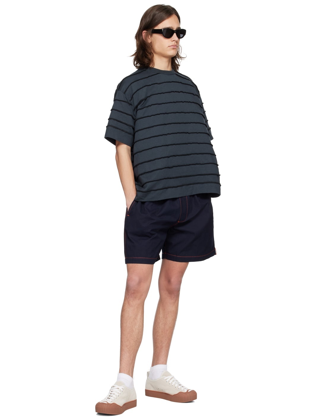 Navy Striped T-Shirt - 4