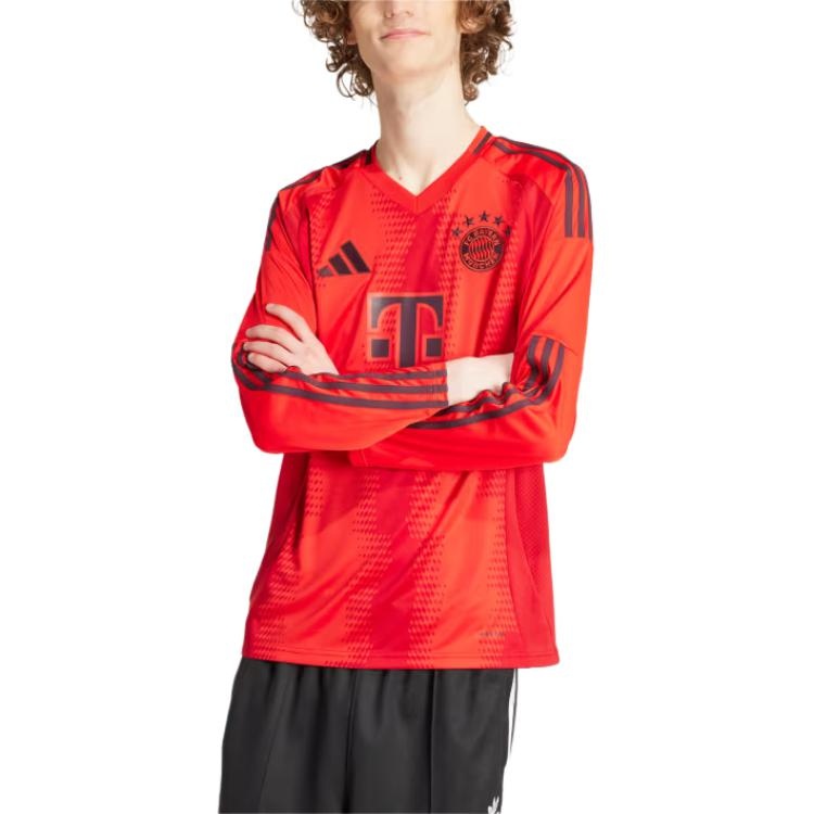 adidas FC Bayern 24/25 Long Sleeve Home Soccer Jersey Asia Sizing 'Red' IT2254 - 3