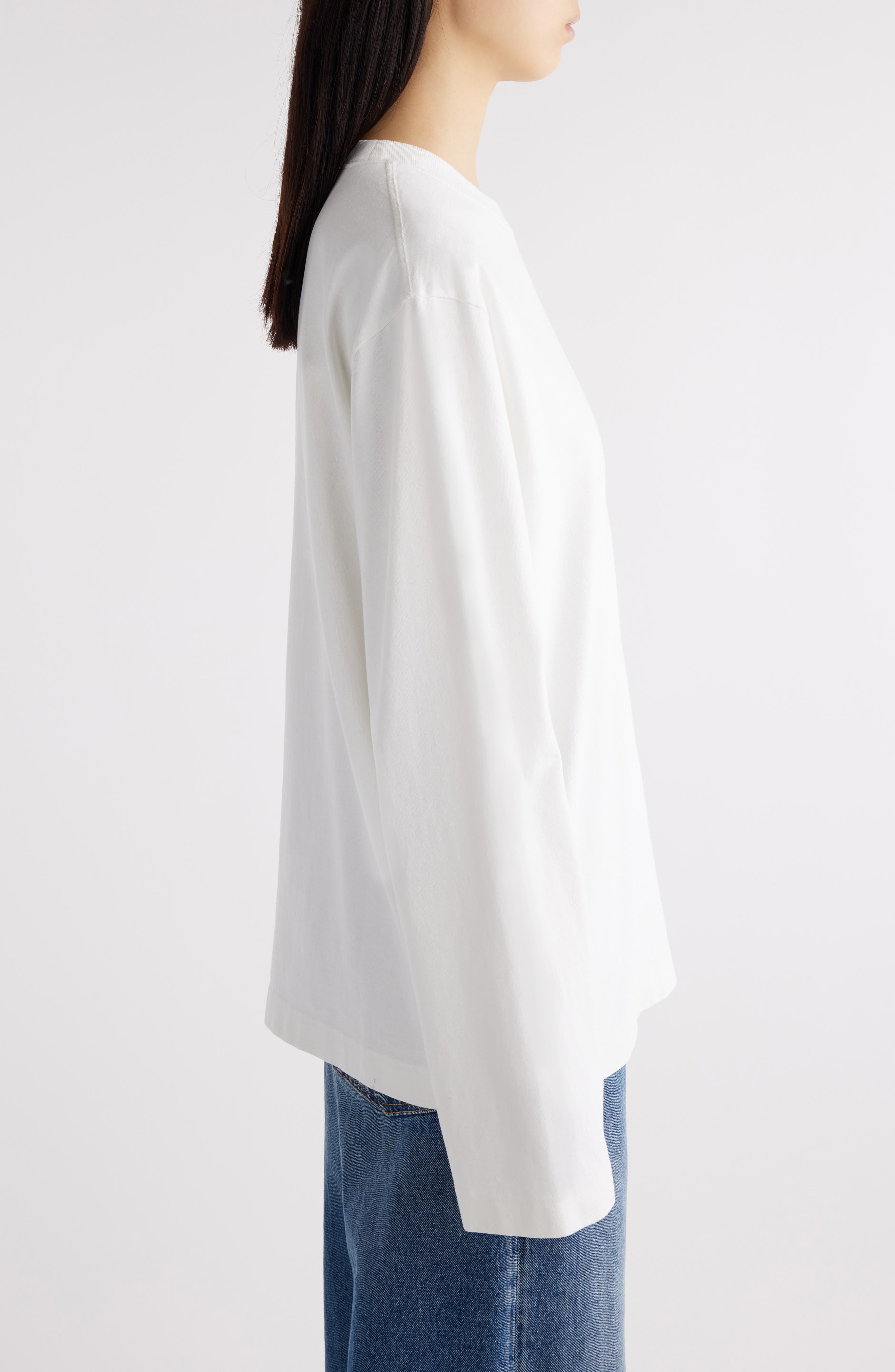 Acne Studios Edden Oversize Organic Cotton Logo Graphic T-Shirt in Optic White at Nordstrom - 4