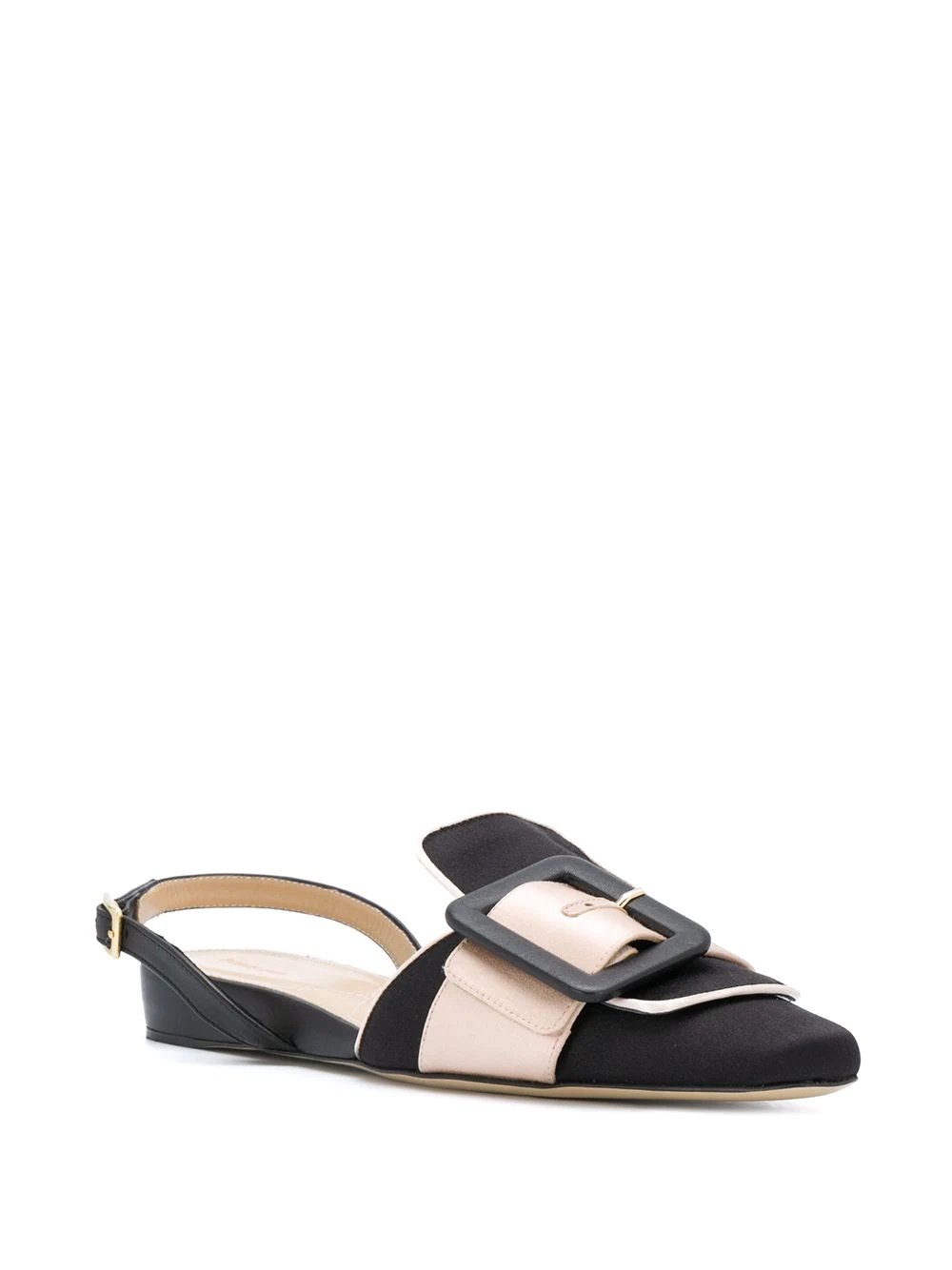 buckle slingback flat pumps - 2