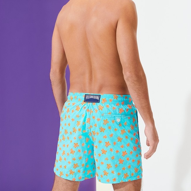 Men Swim Trunks Embroidered Micro Ronde Des Tortues - Limited Edition - 4