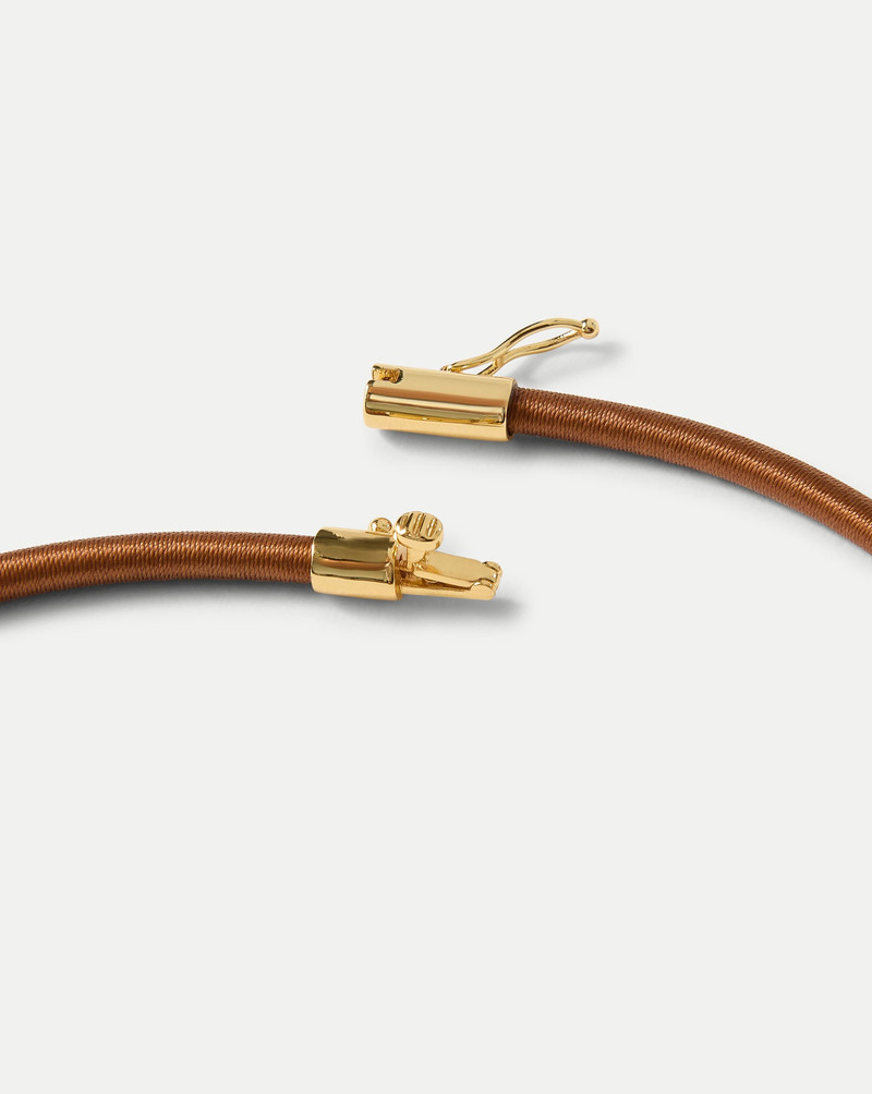 BROWN CORD PENDANT NECKLACE 4