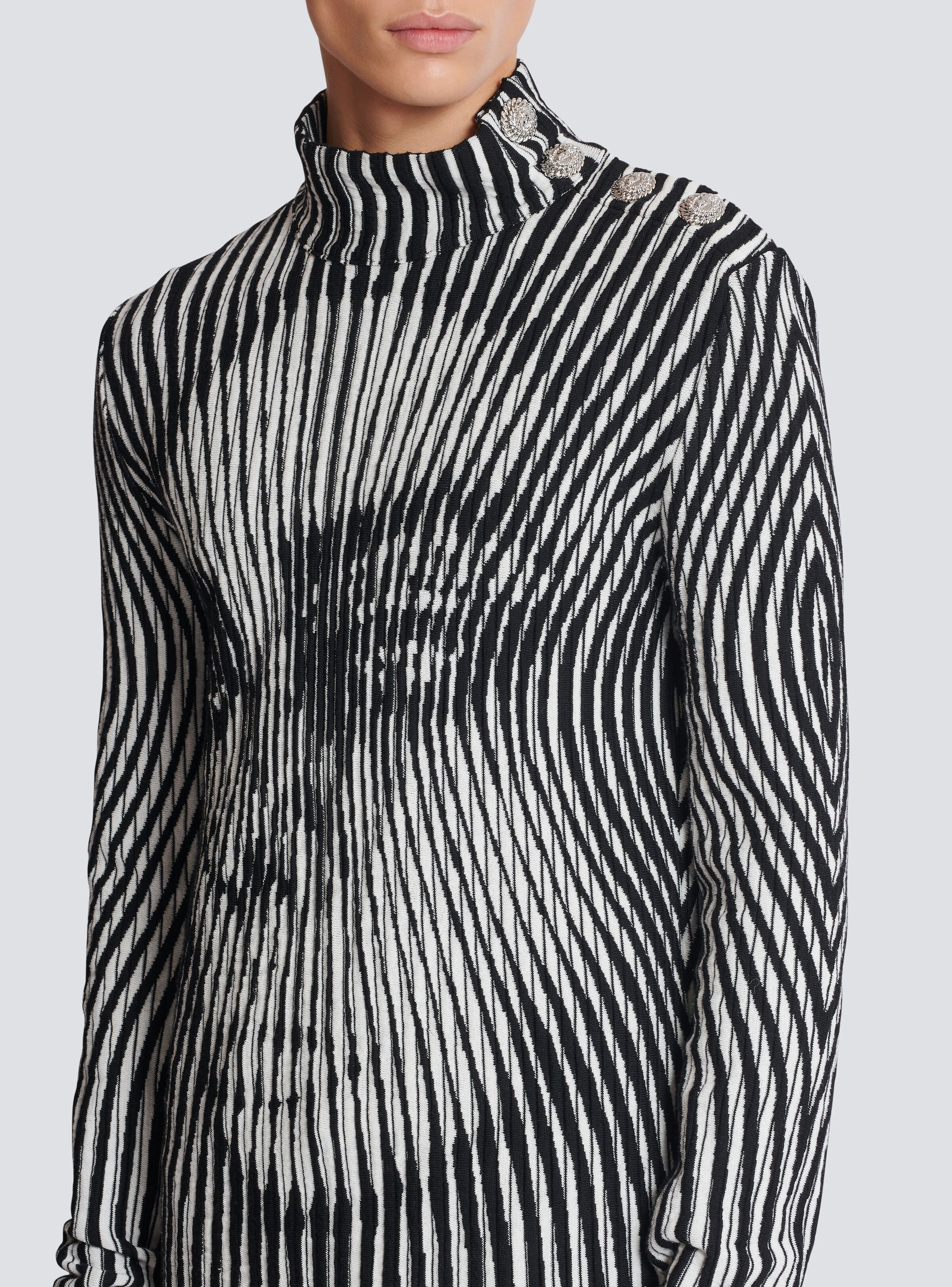 Face two-tone knit jumper - 8