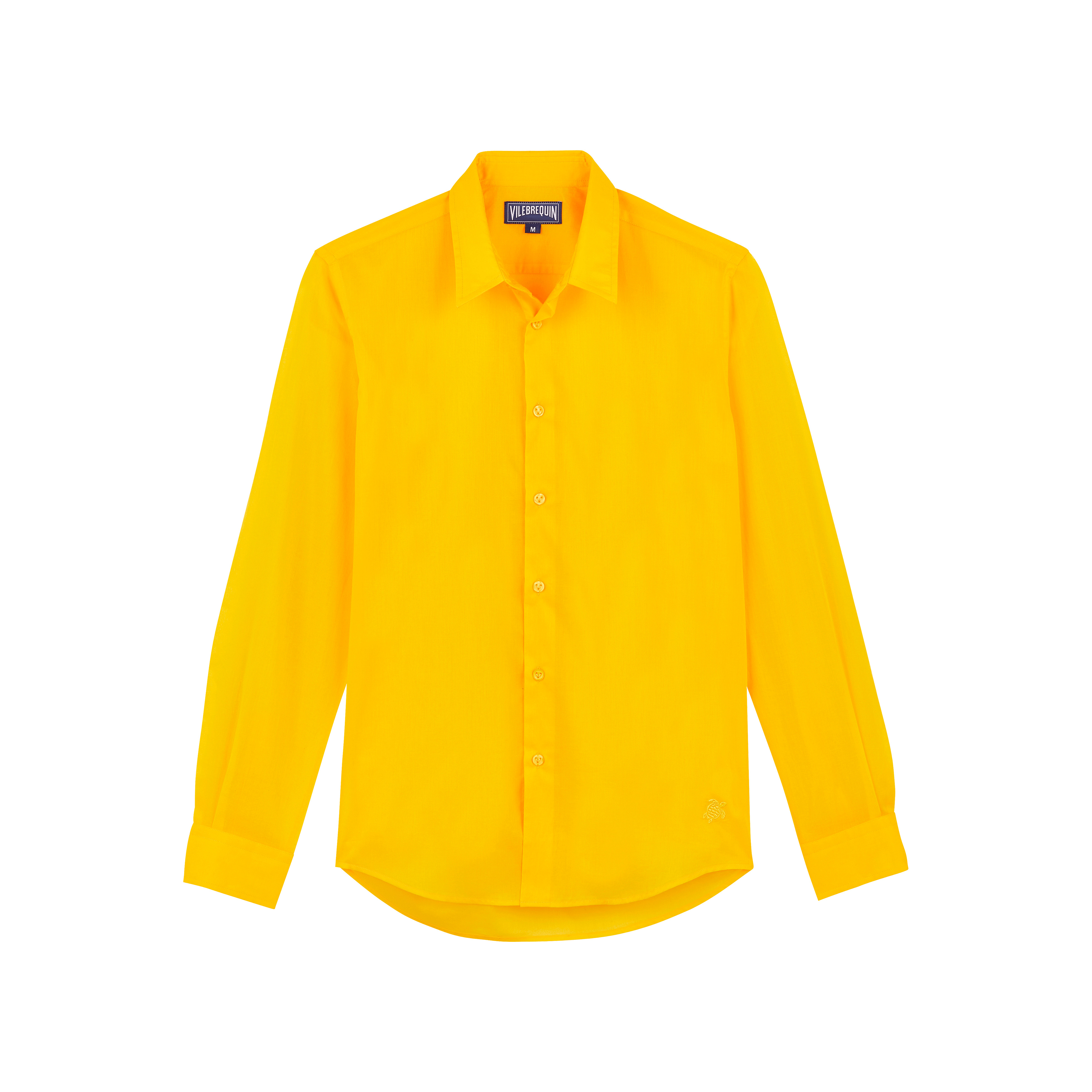 Unisex Cotton Voile Lightweight Shirt Solid - 1