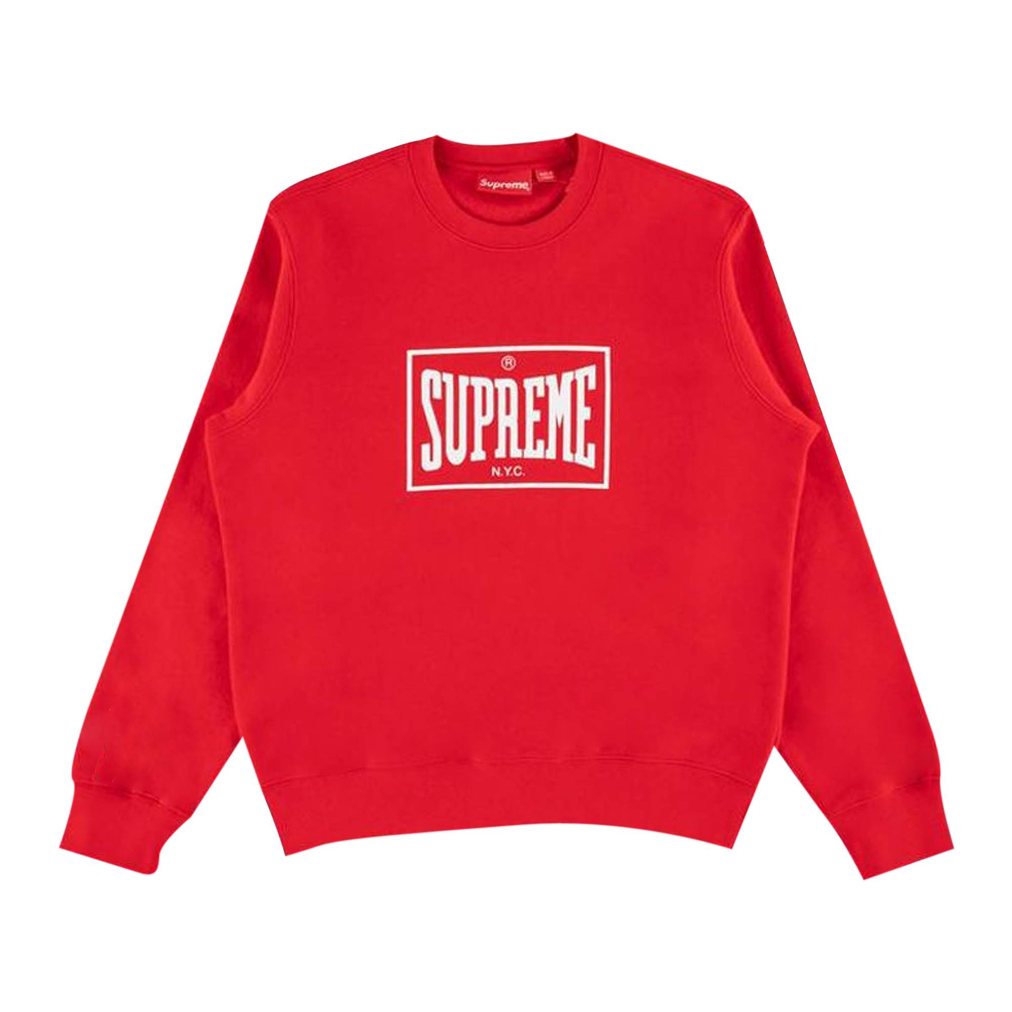 Supreme Warm Up Crewneck 'Red' - 1