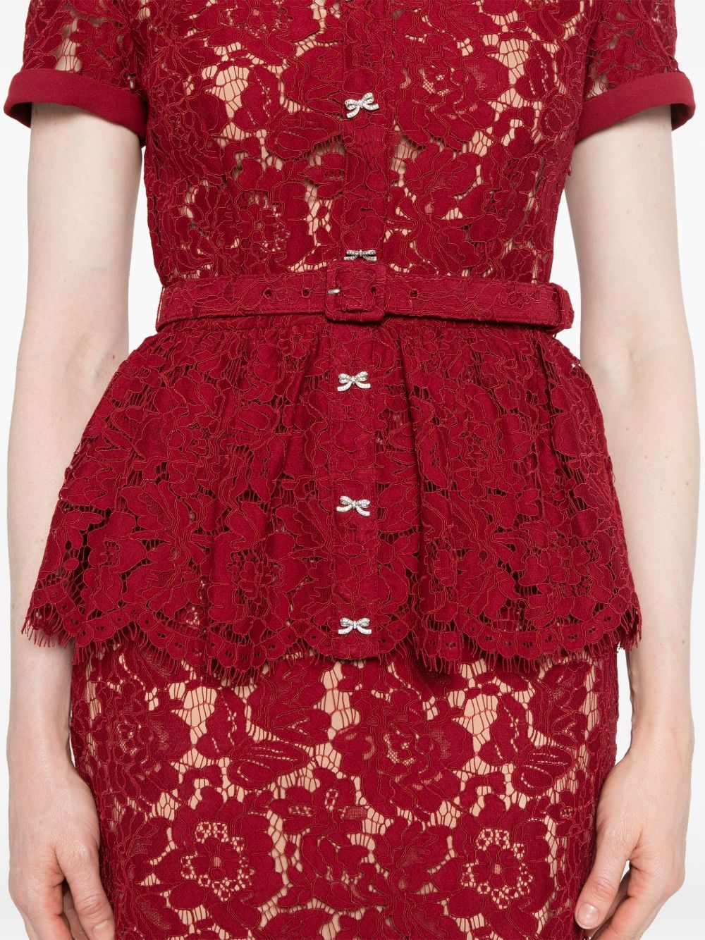lace peplum dress - 5
