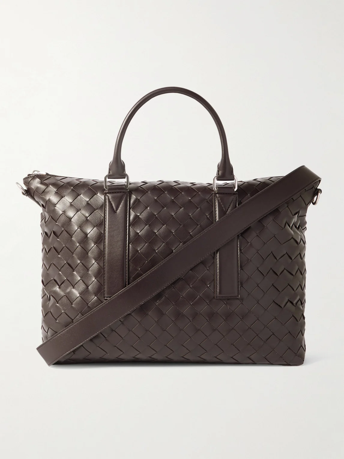 Soft Intrecciato Leather Weekend Bag - 1