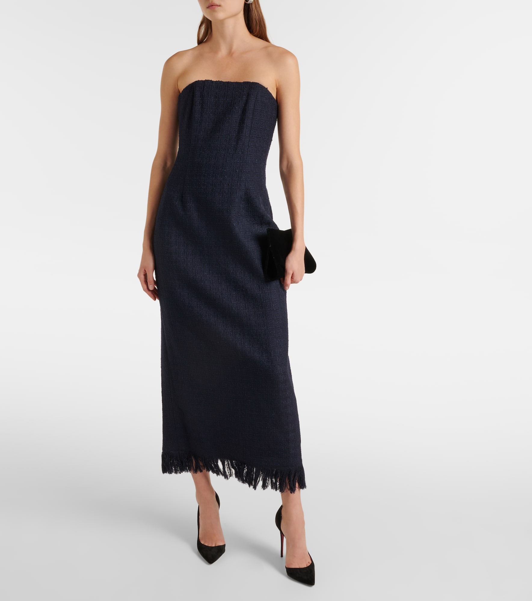 Tweed wool and mohair-blend bustier dress - 2