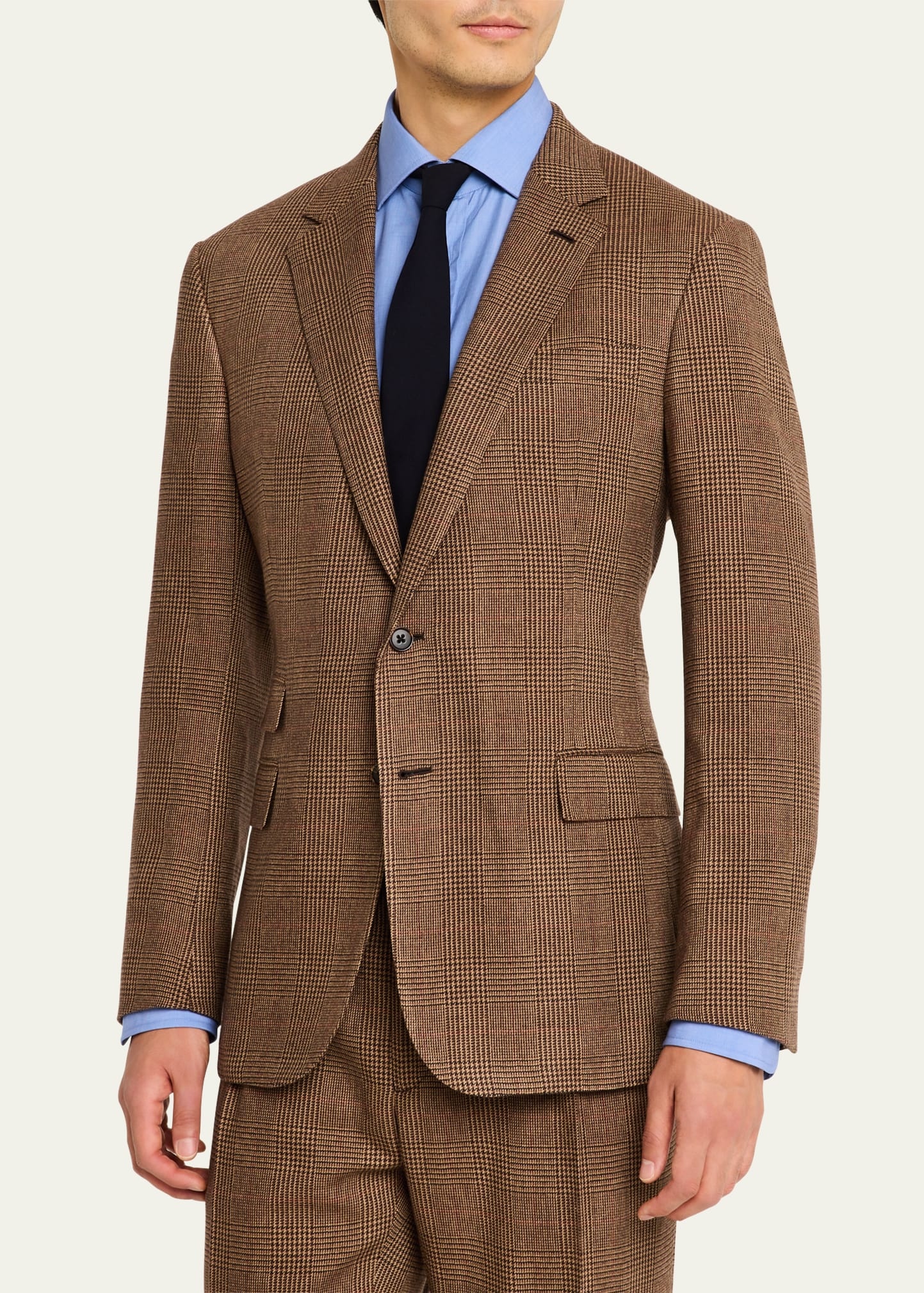 Men's Kent Hand-Tailored Plaid Suit Jacket - 4