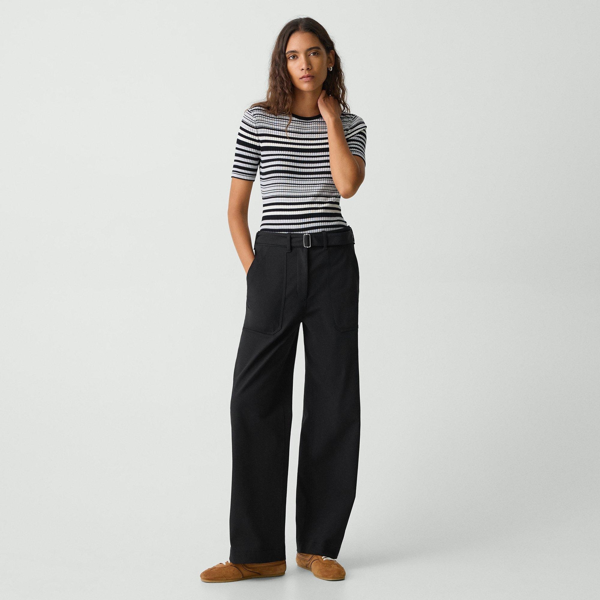 Ribbed Short-Sleeve Sweater in Regal Wool - 6