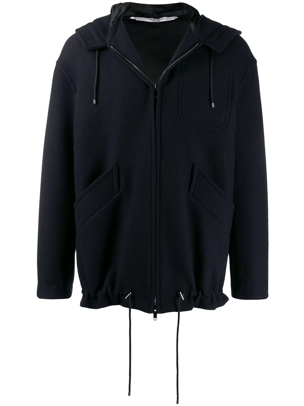 zipped hooded jacket - 1