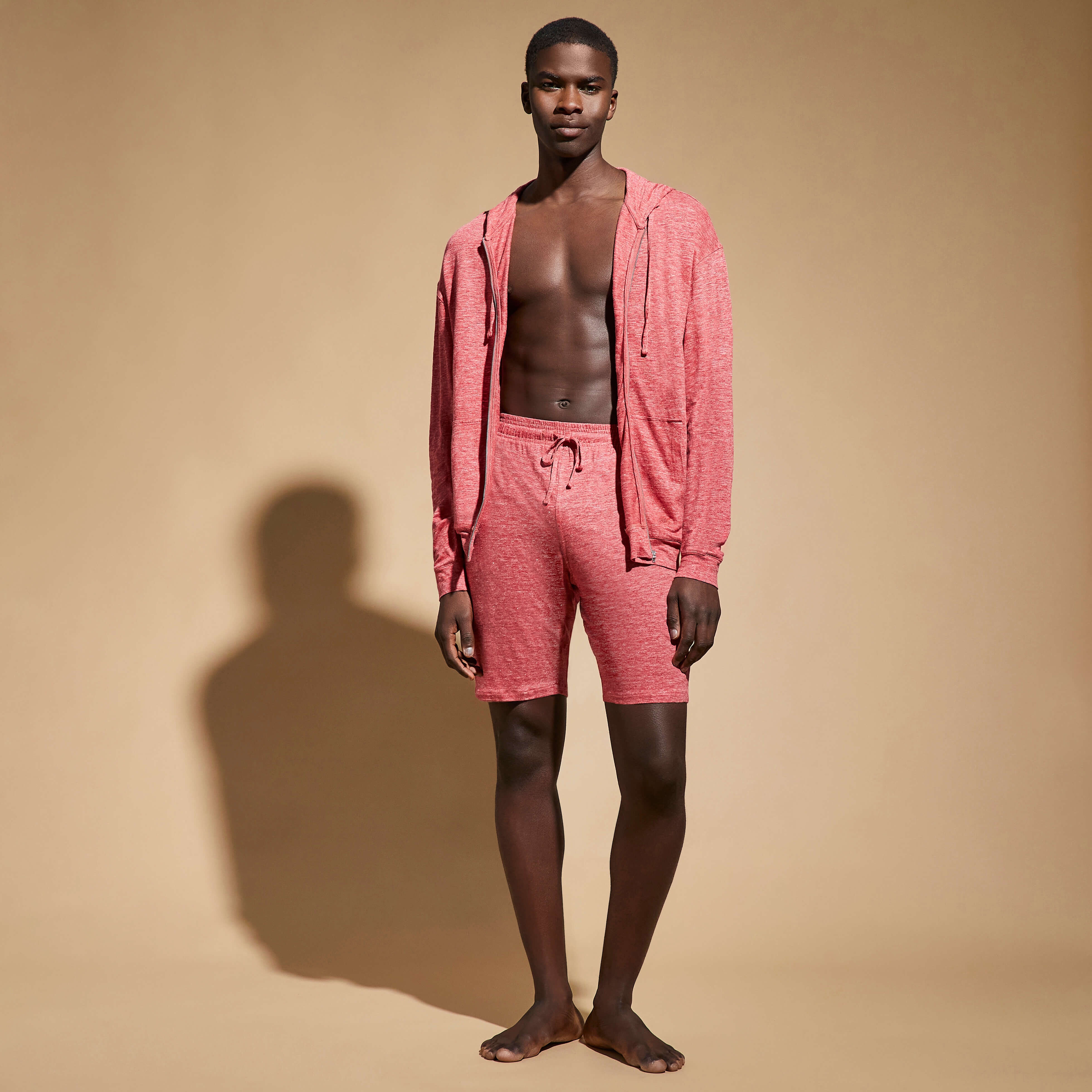 Unisex Linen Bermuda Shorts Solid - 5