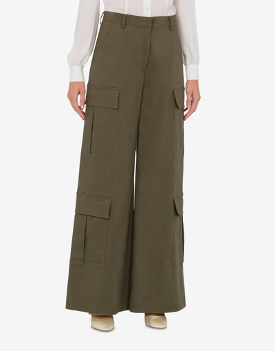Moschino COTTON CANVAS PALAZZO TROUSERS outlook