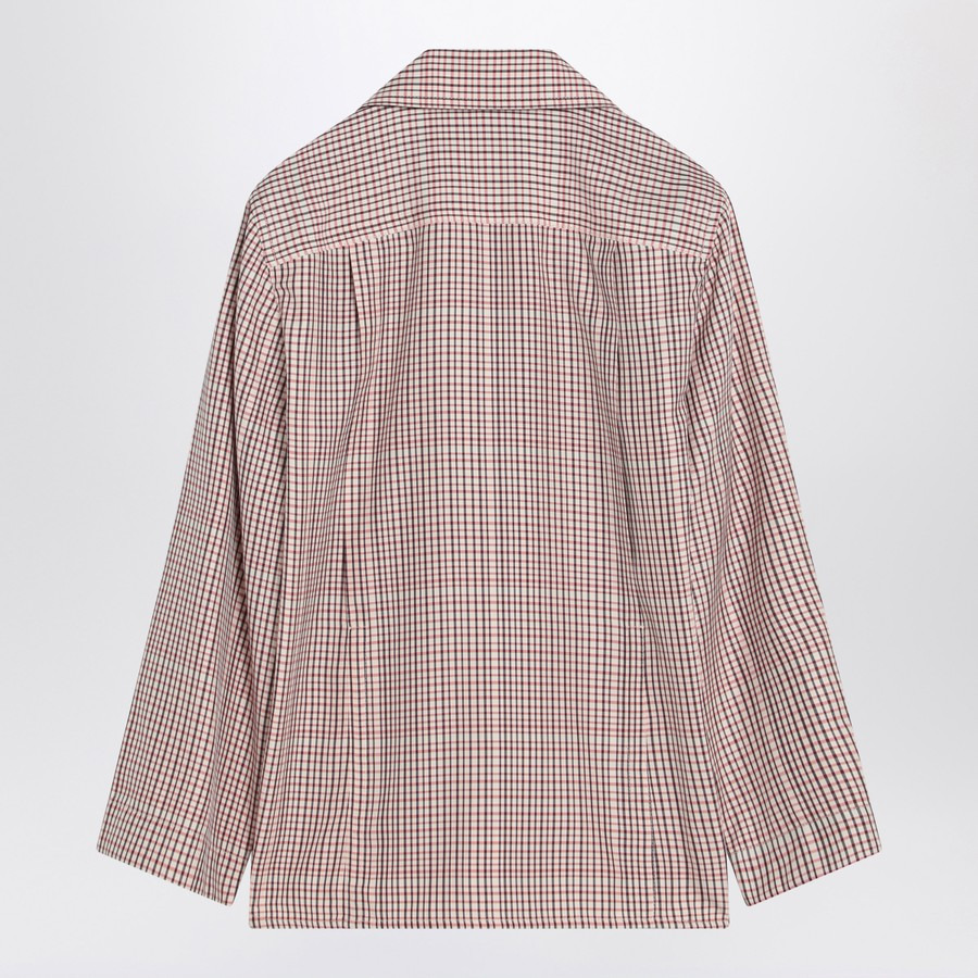 Bottega Veneta Women Pearl/Abyss/Scarlet Checked Shirt - 2