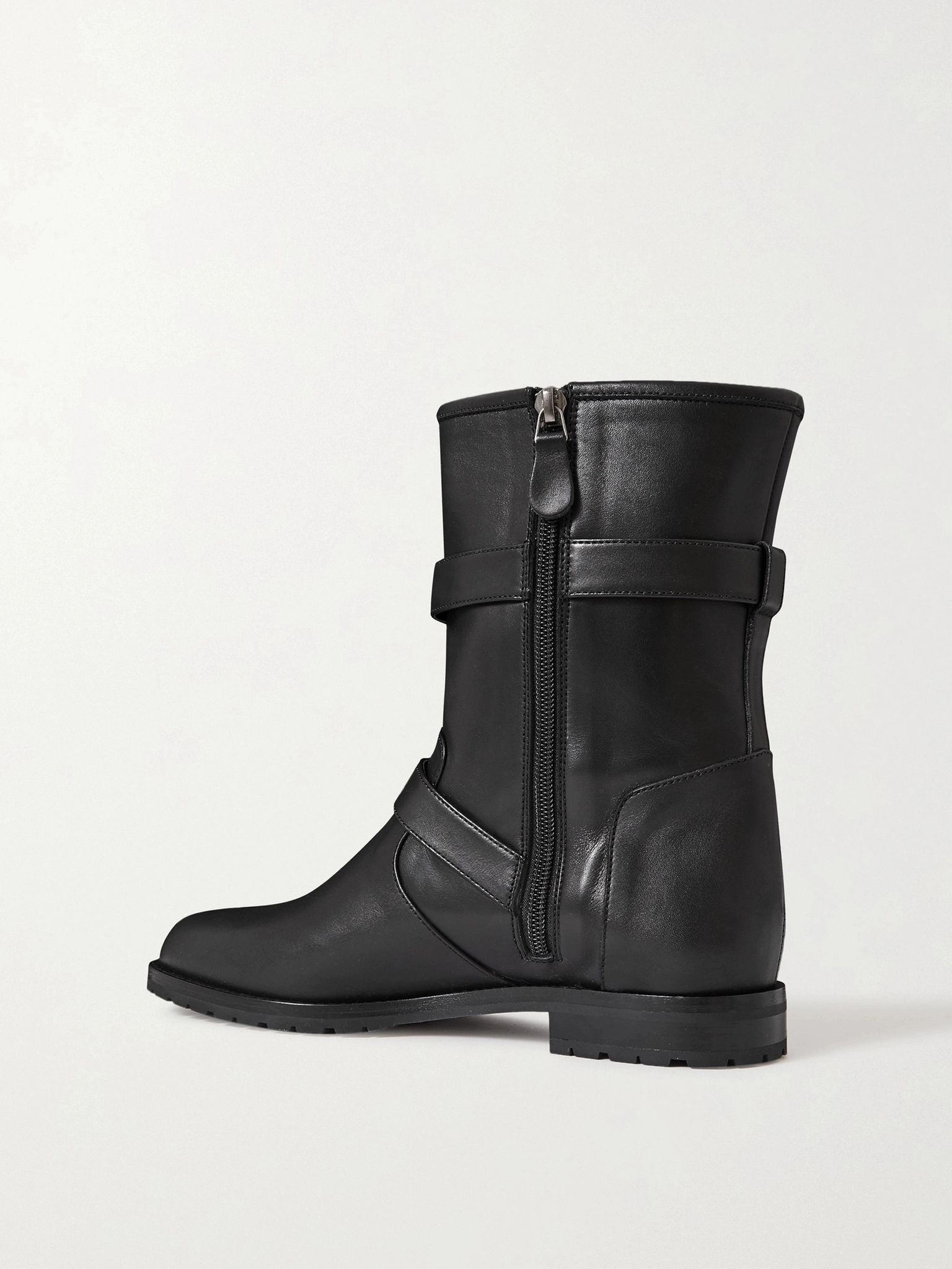 Sulaltra buckled leather ankle boots Black - 3
