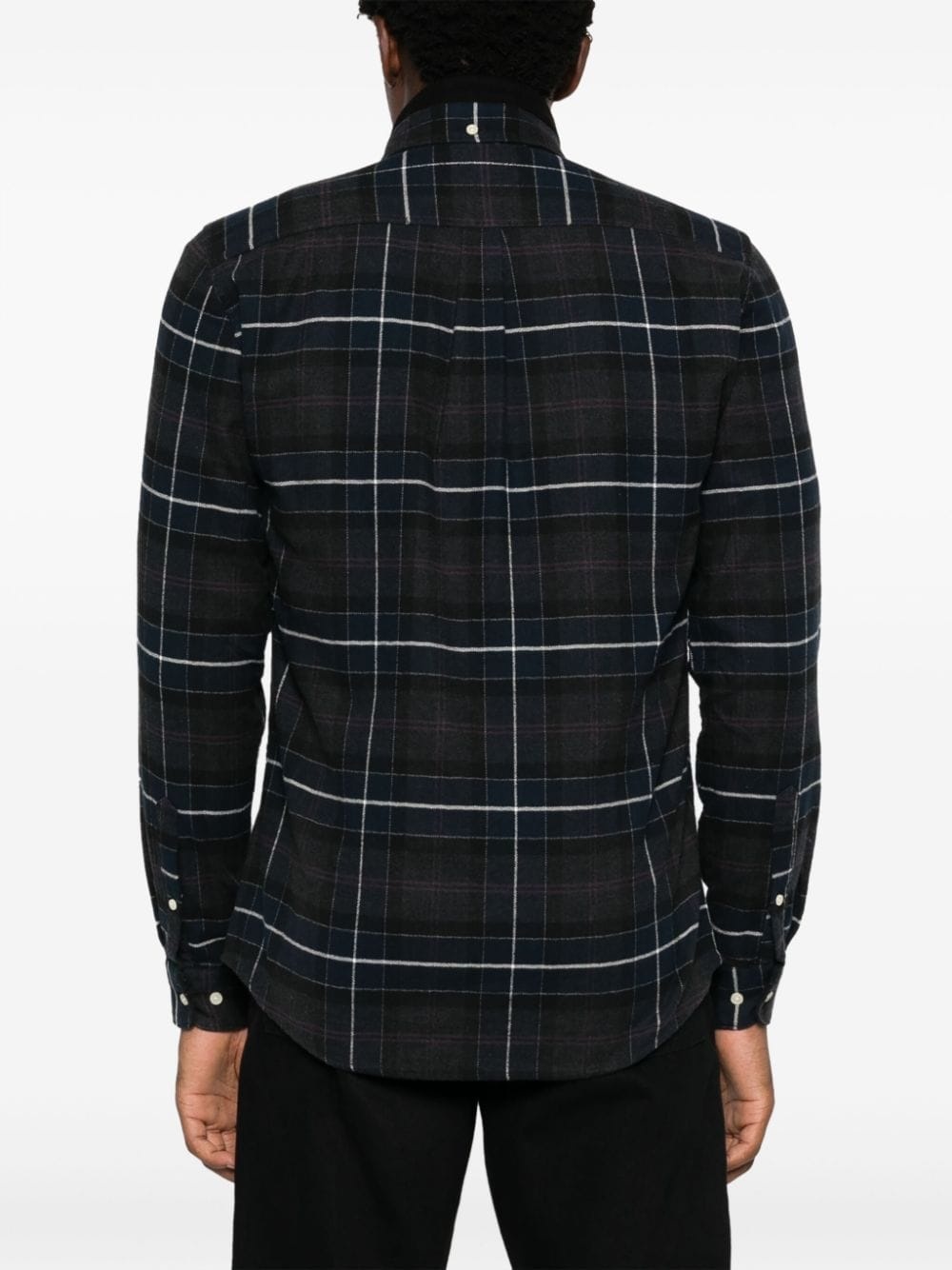 check-pattern chest-pocket shirt - 5