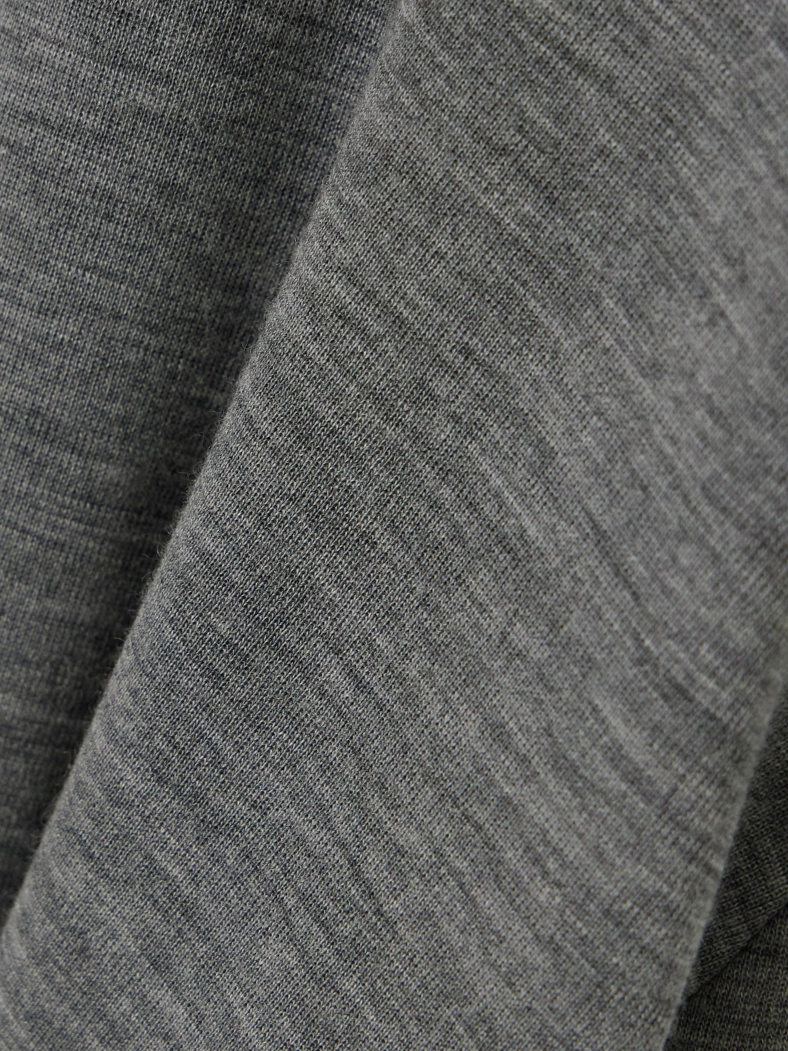 Convertible layered merino wool-jersey turtleneck top Charcoal - 5
