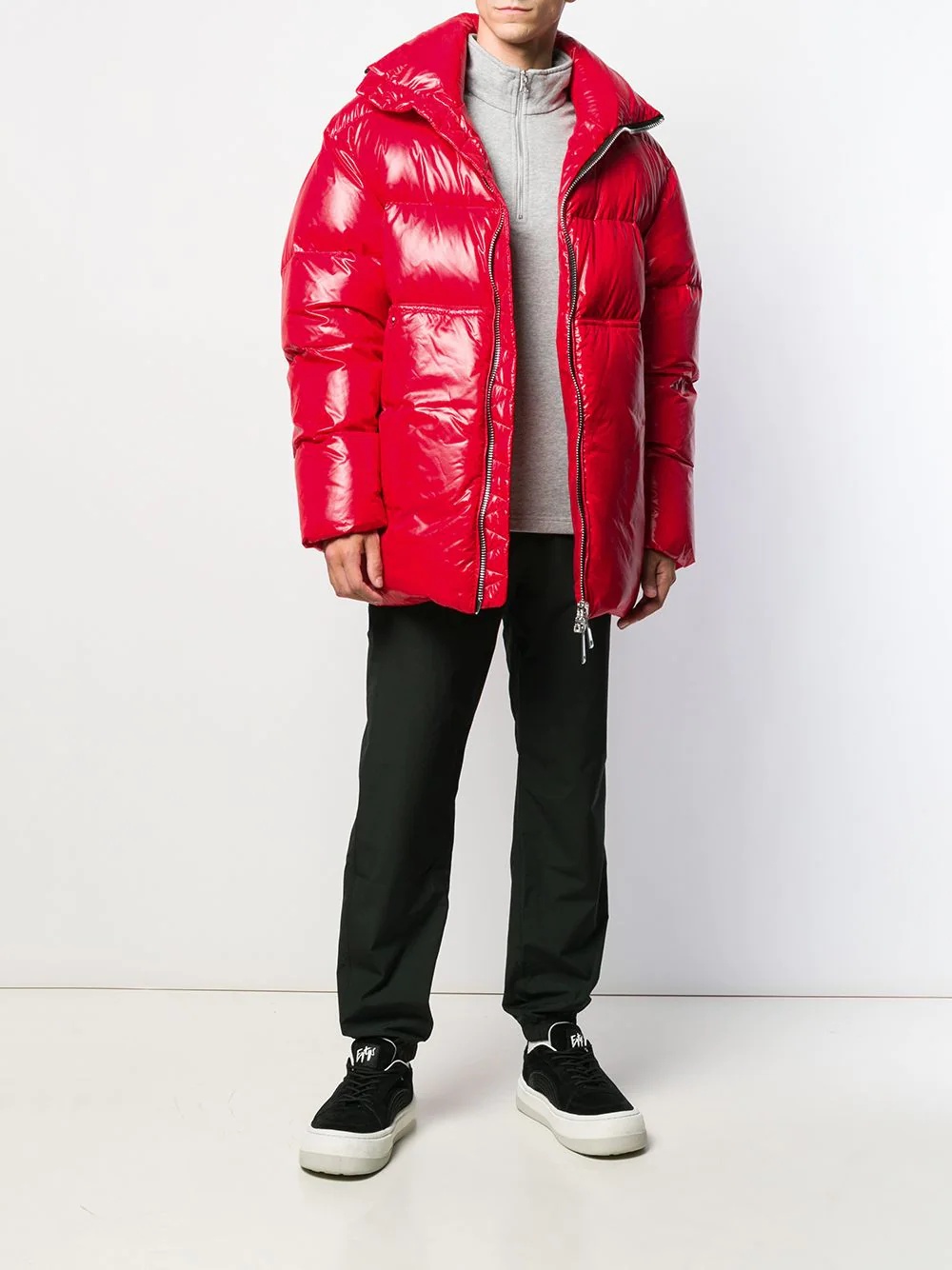 zipped padded coat - 2