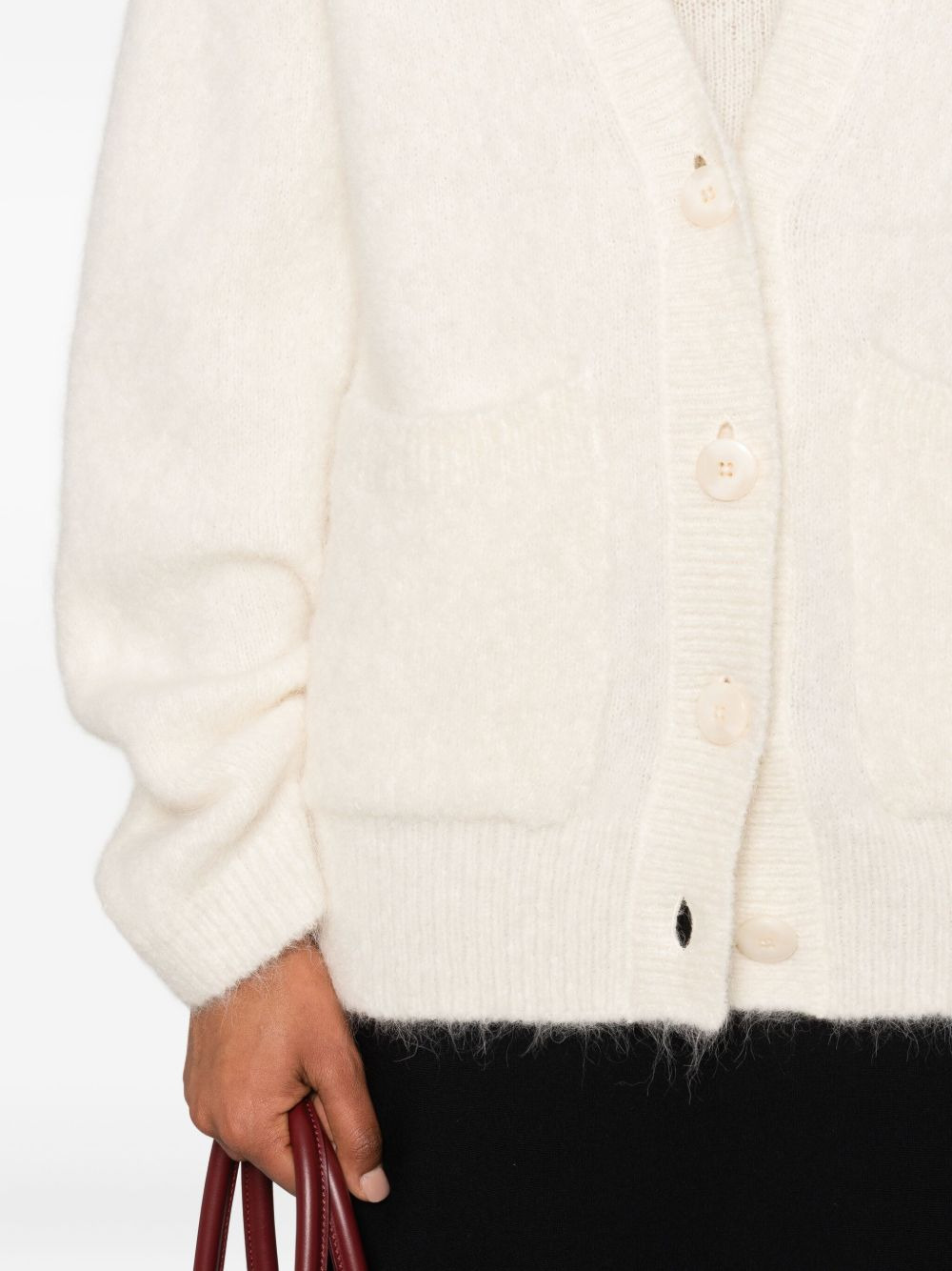 V-neck pocket cardigan - 5