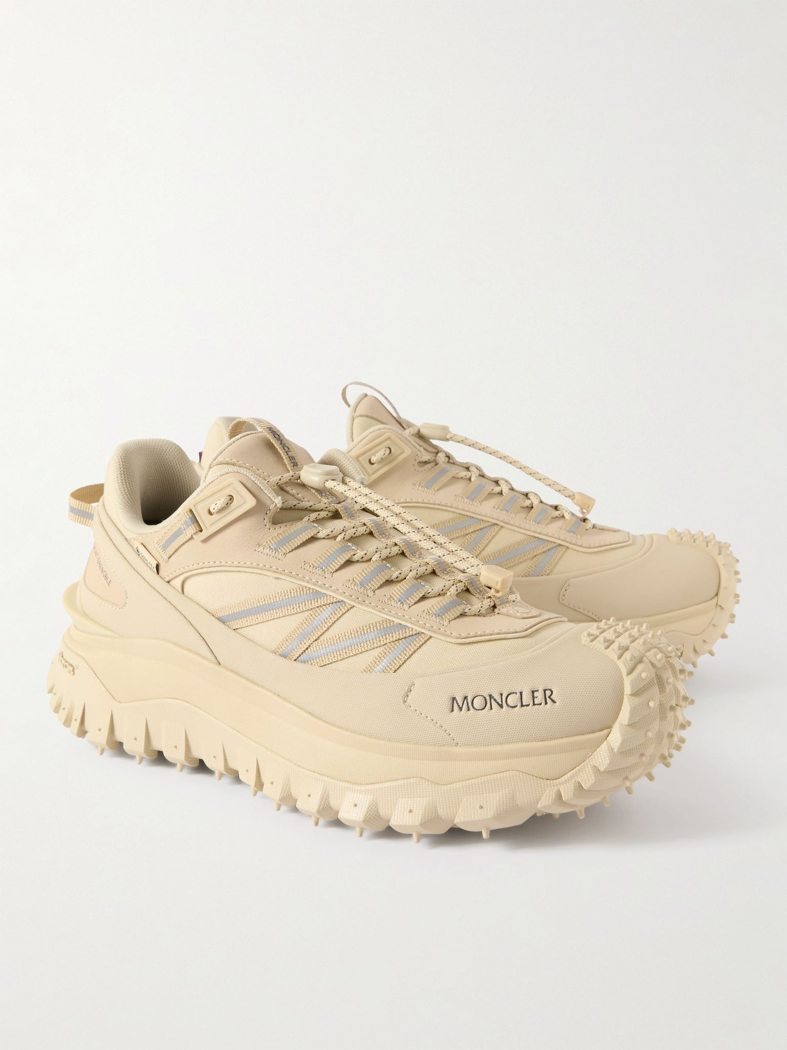 Trailgrip GTX Leather-Trimmed Canvas Sneakers Beige - 4