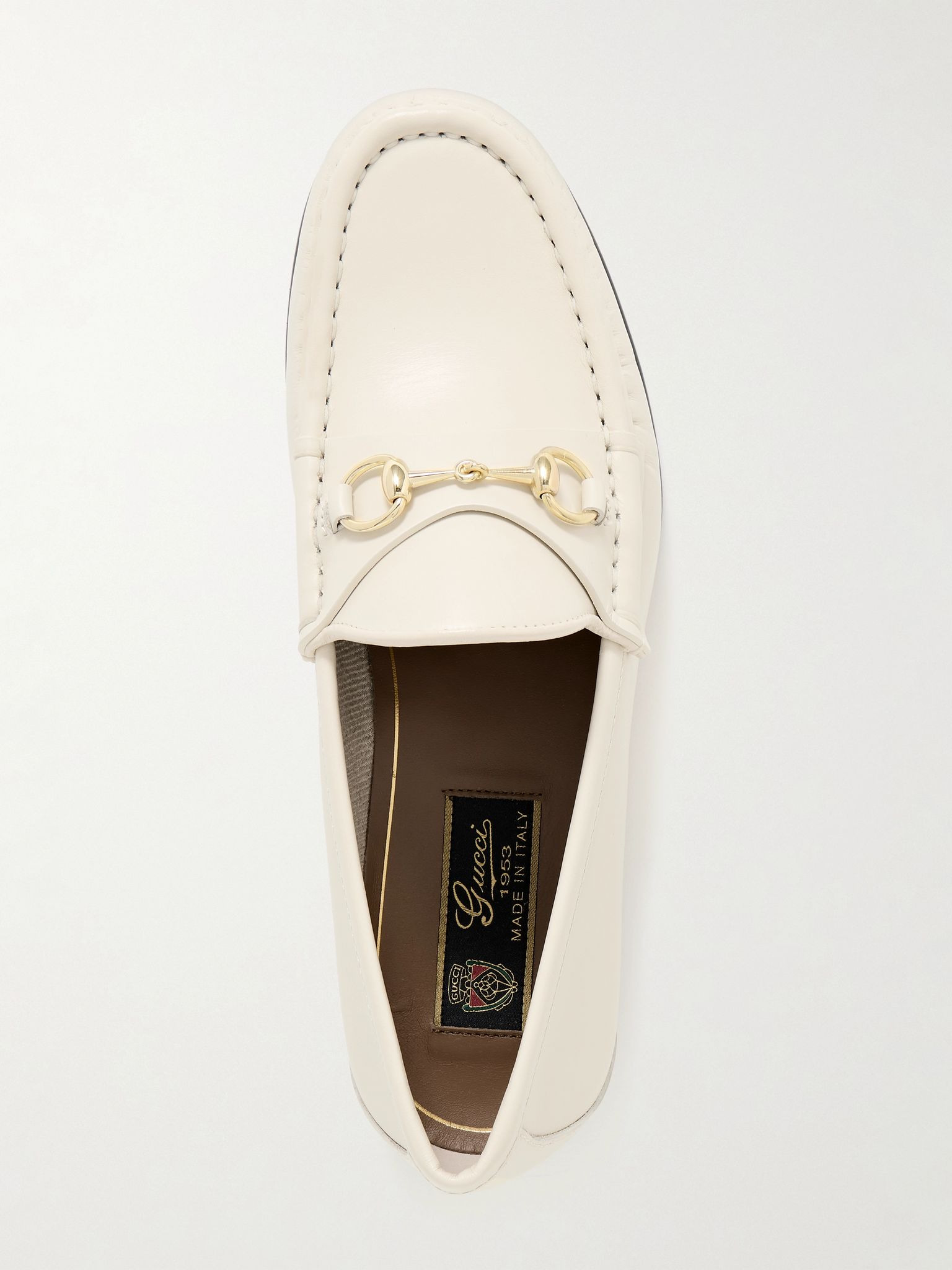 Horsebit 1953 leather loafers Ivory - 5