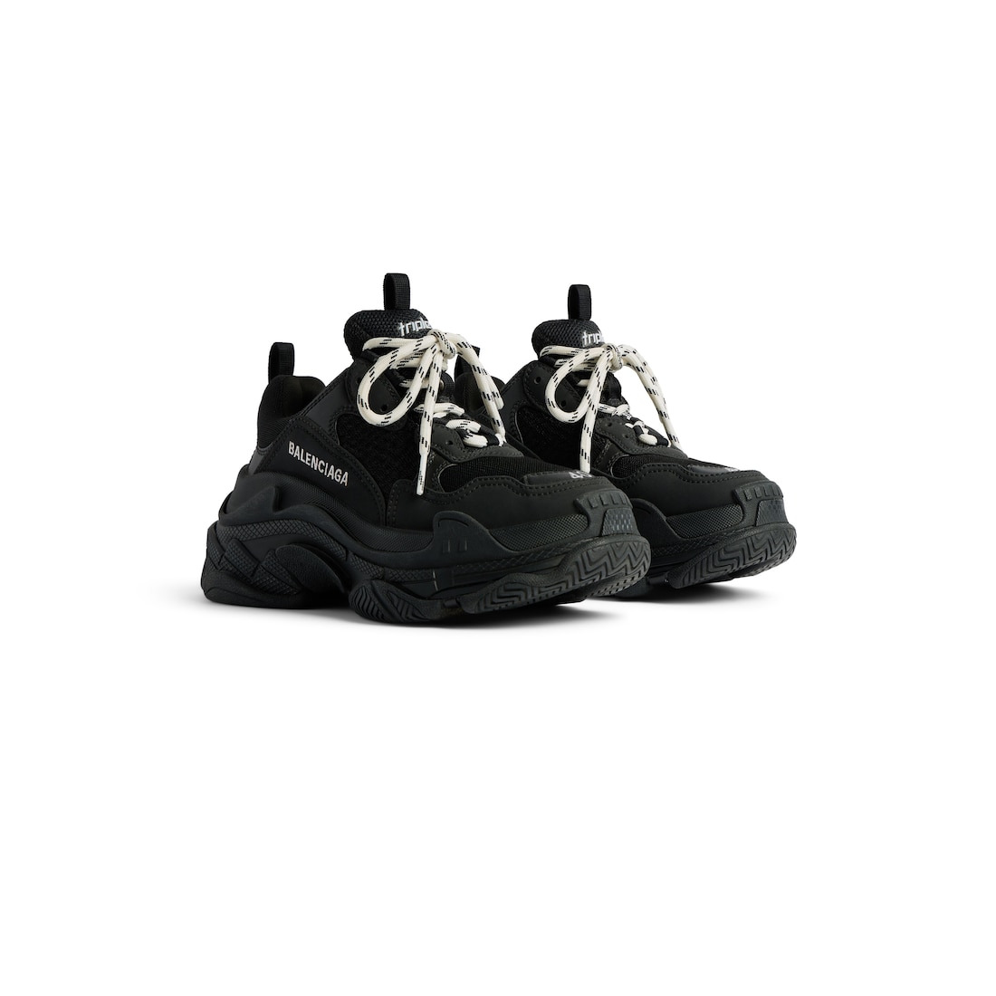 Men's Triple S Sneaker in Black - 2