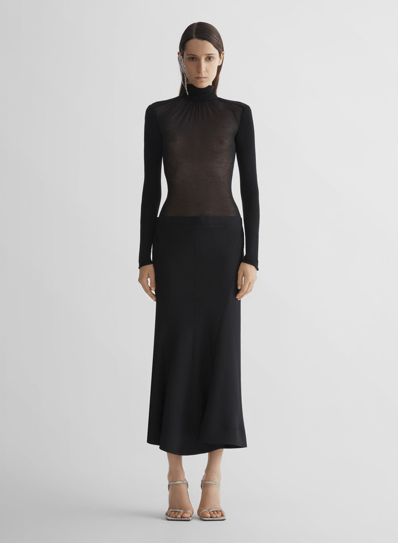 MUGLER black illusion dress outlook