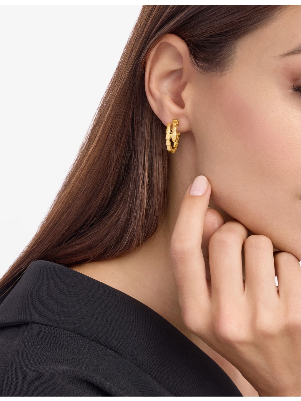 Serpenti Viper 18ct Yellow-Gold Earrings - 4