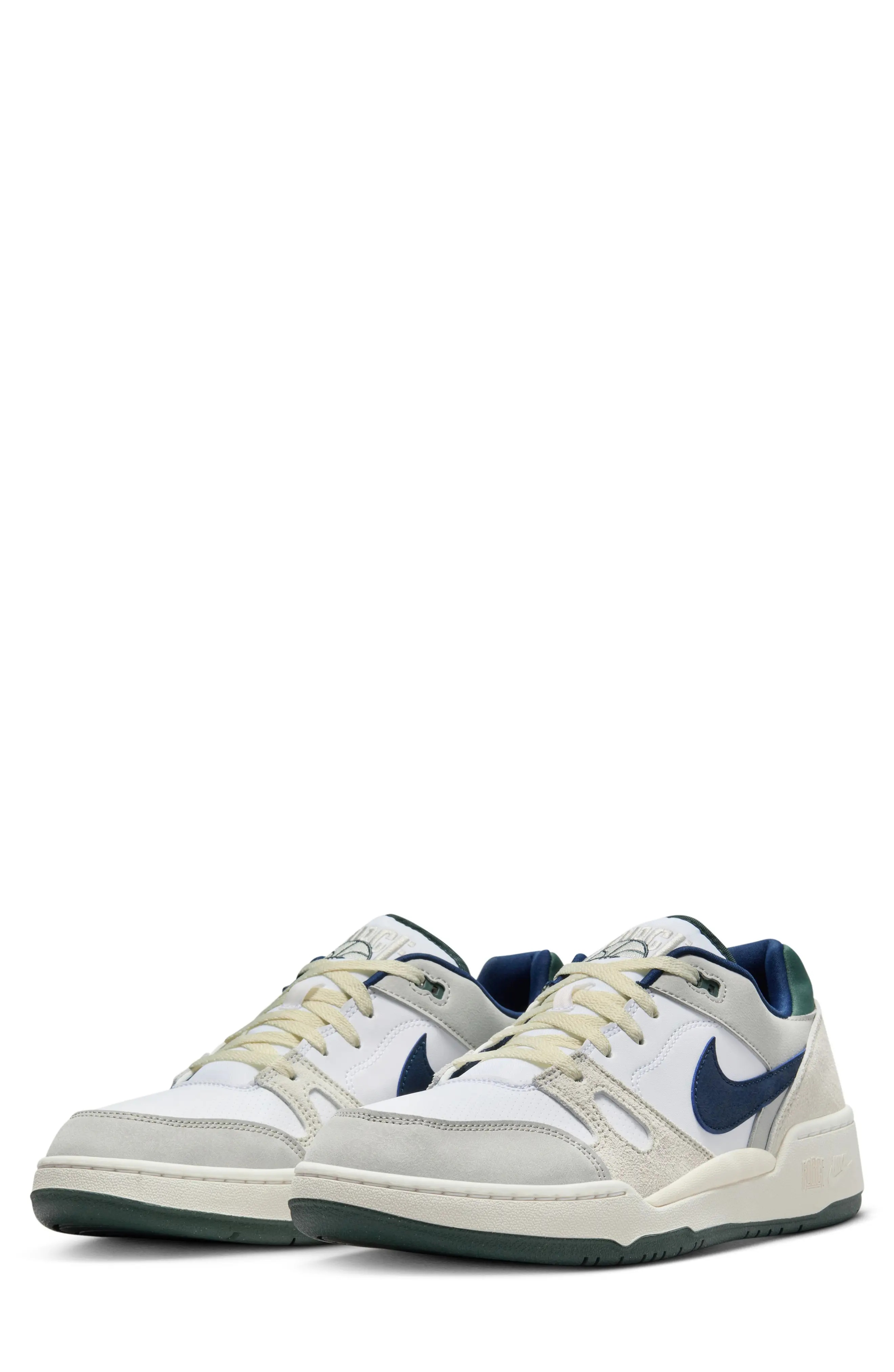 Nike Full Force Lo Sneaker in White/Midnight Navy/Iron Ore