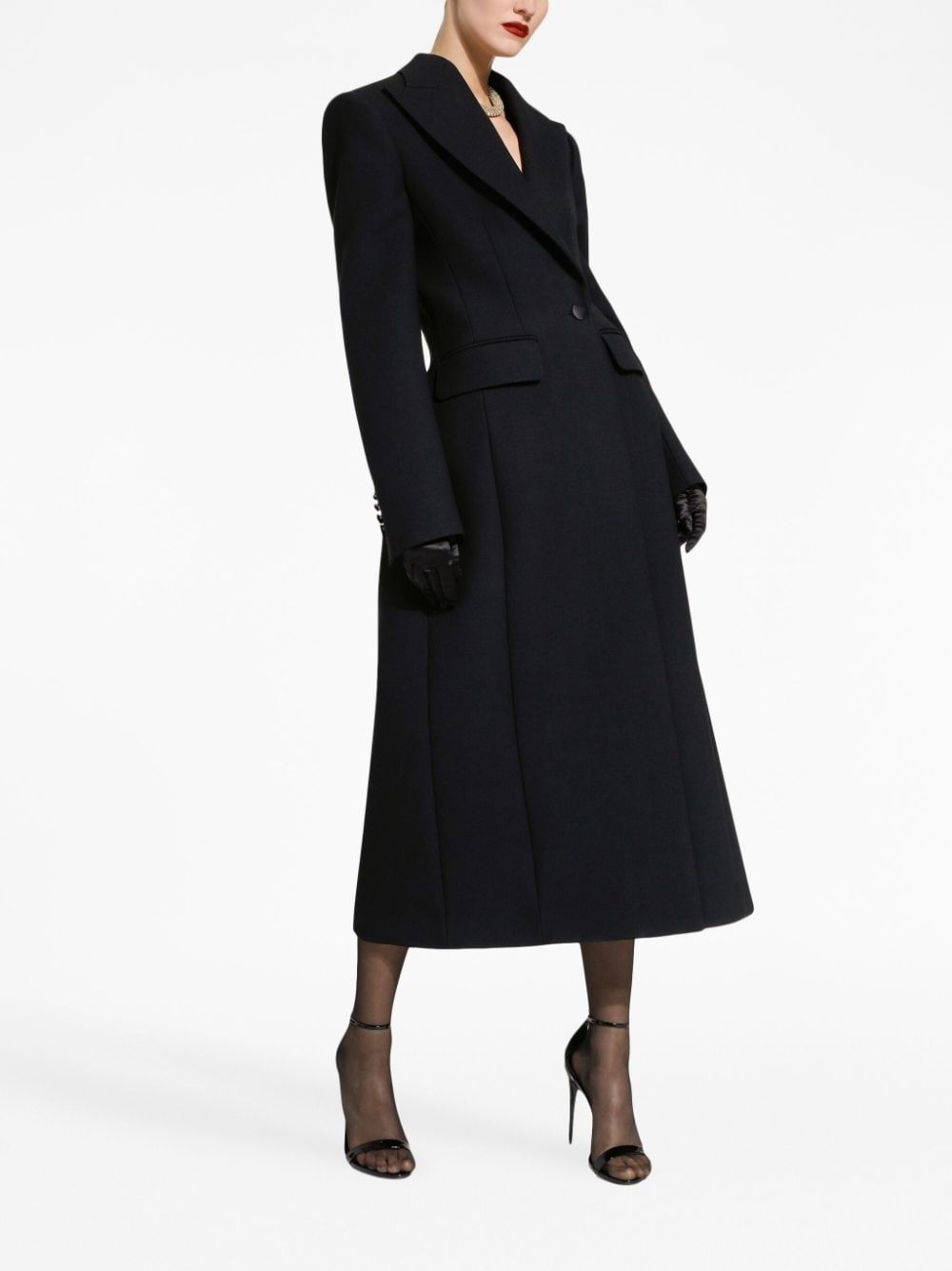double-breasted long coat - 3
