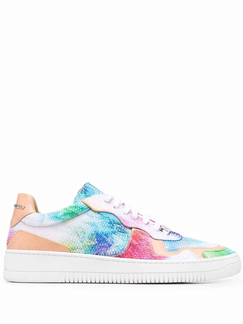 tie dye low-top sneakers - 1