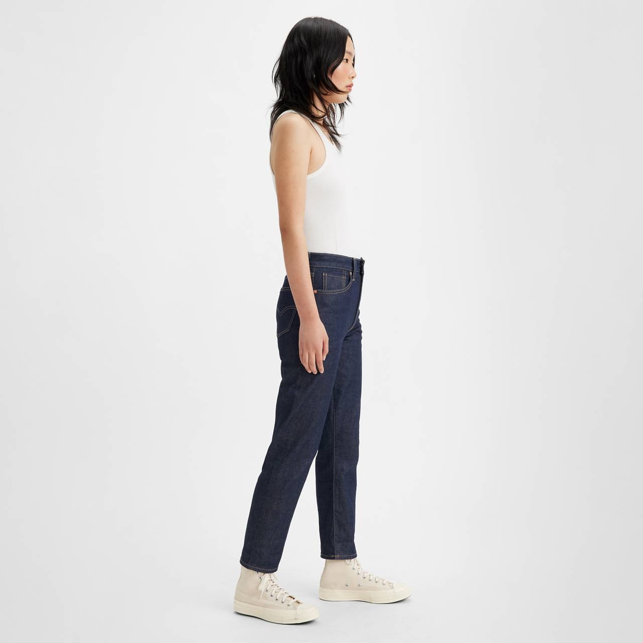 JAPANESE SELVEDGE HIGH RISE BOYFRIEND WOMEN'S JEANS - 4