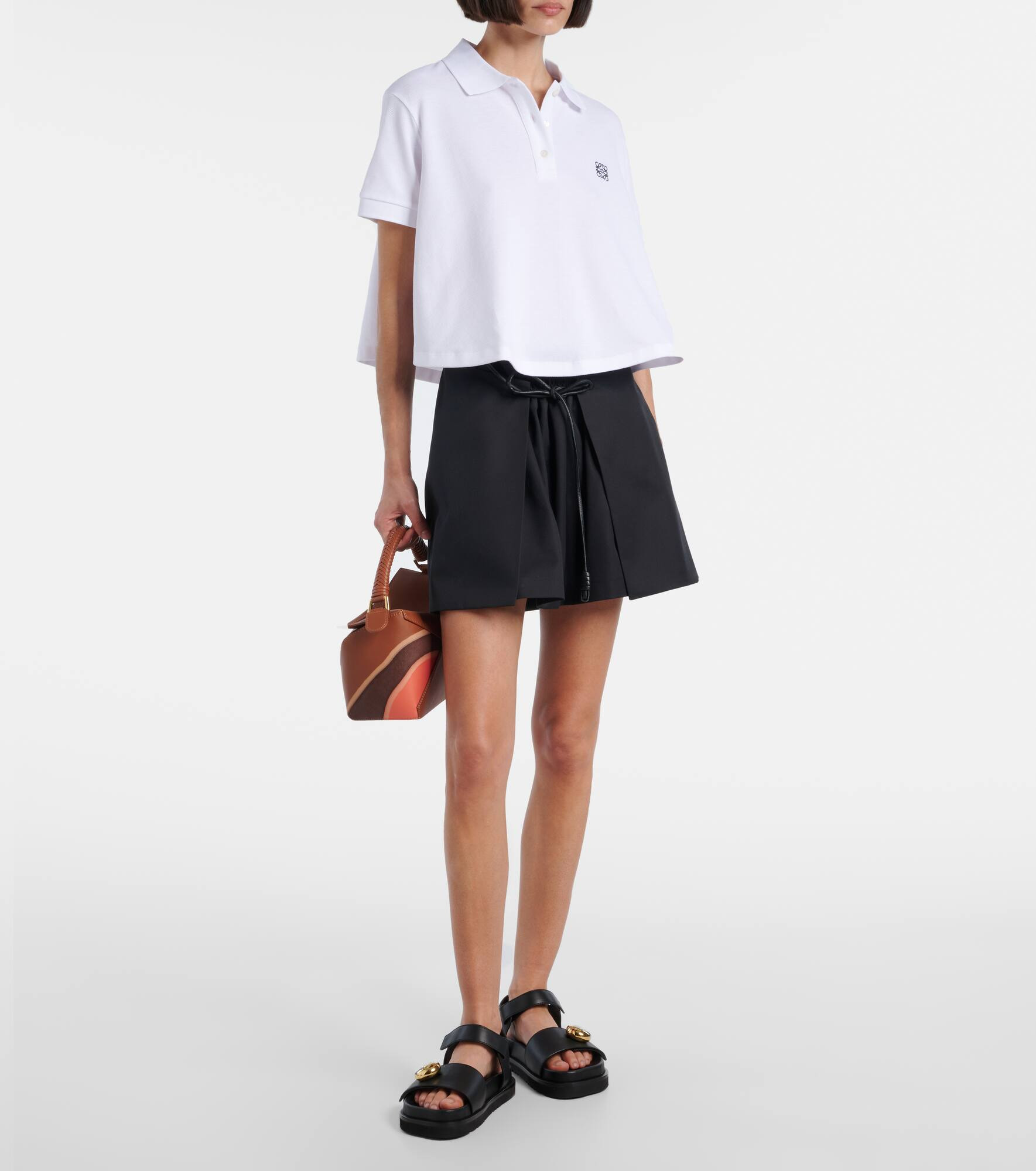 Anagram cotton piqué polo shirt - 2