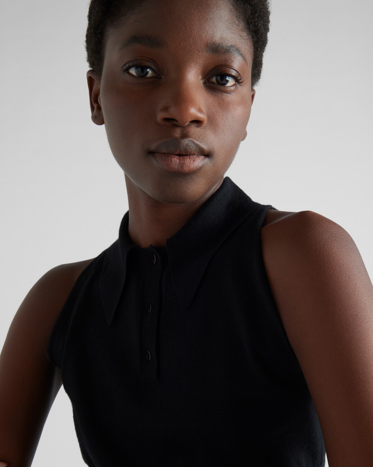 Cropped cashmere and silk top - 3
