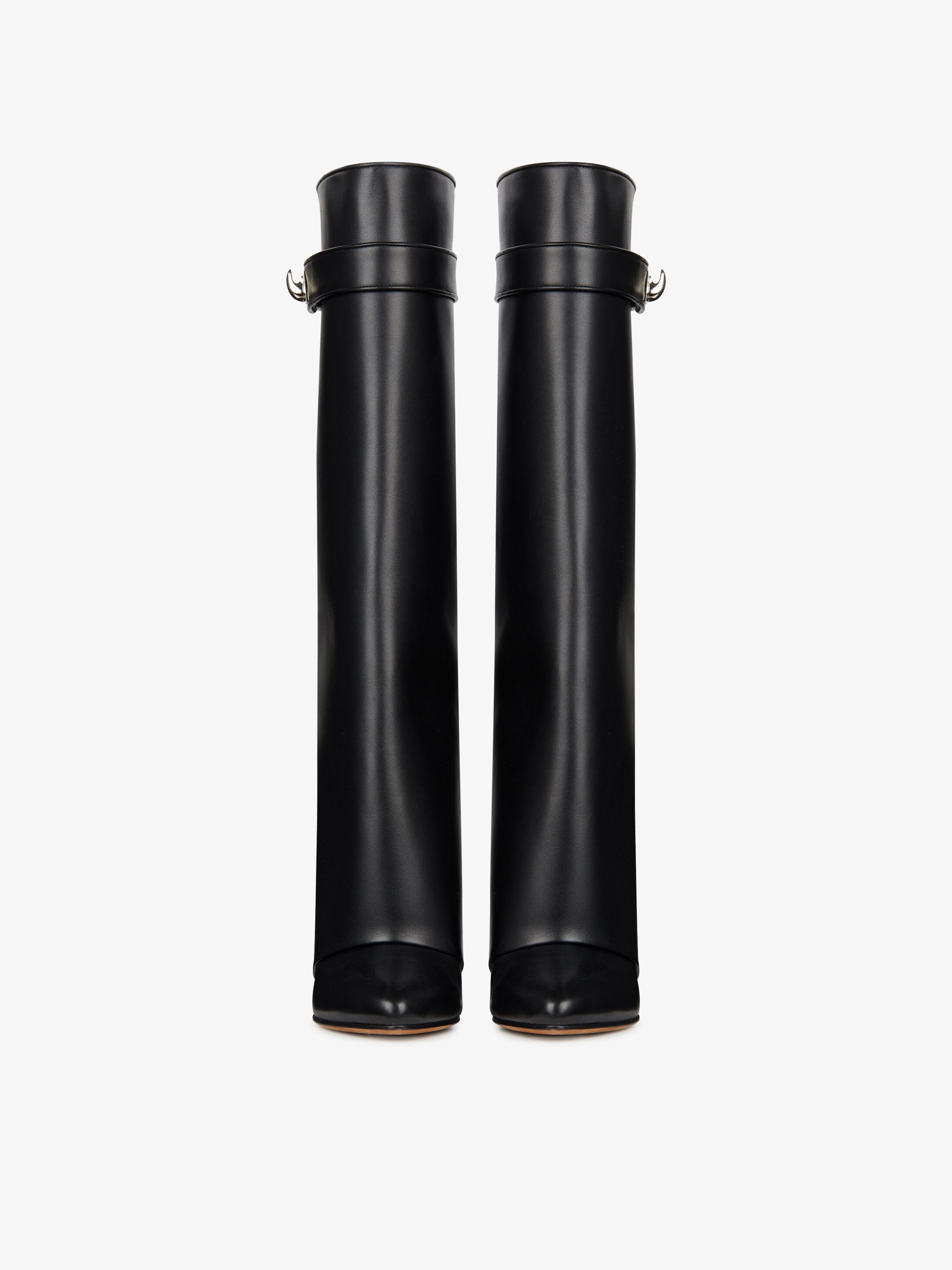 Shark lock boots in leather - 4