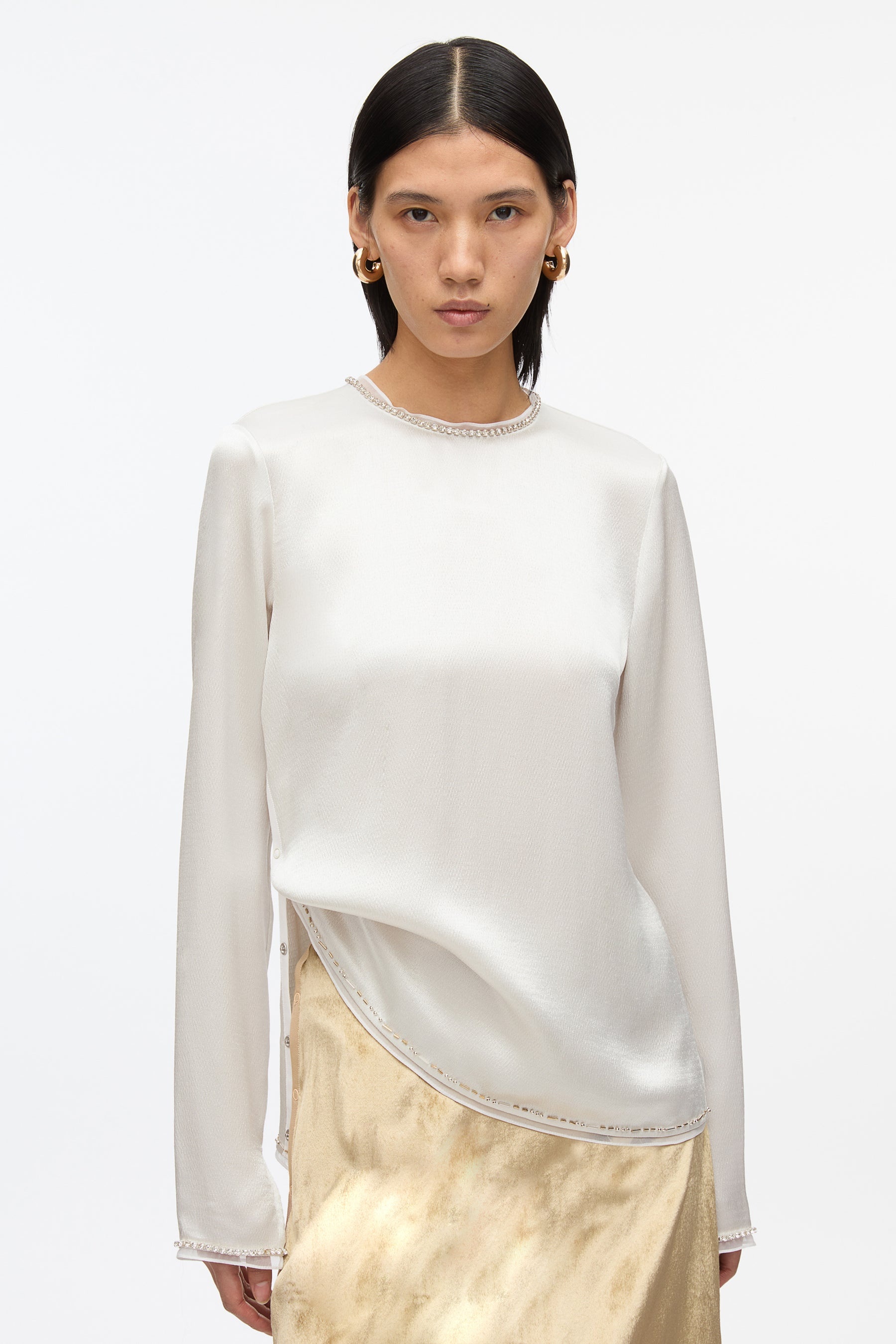 Satin Top With Crystal Embellishment - 3