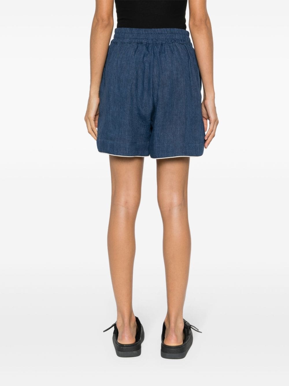 monogram linen boxer shorts - 4