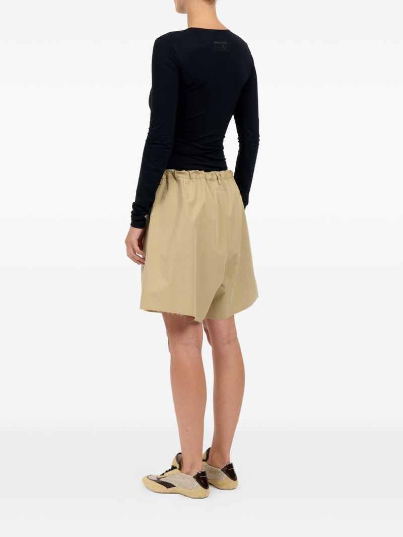 frayed-details cotton shorts 6