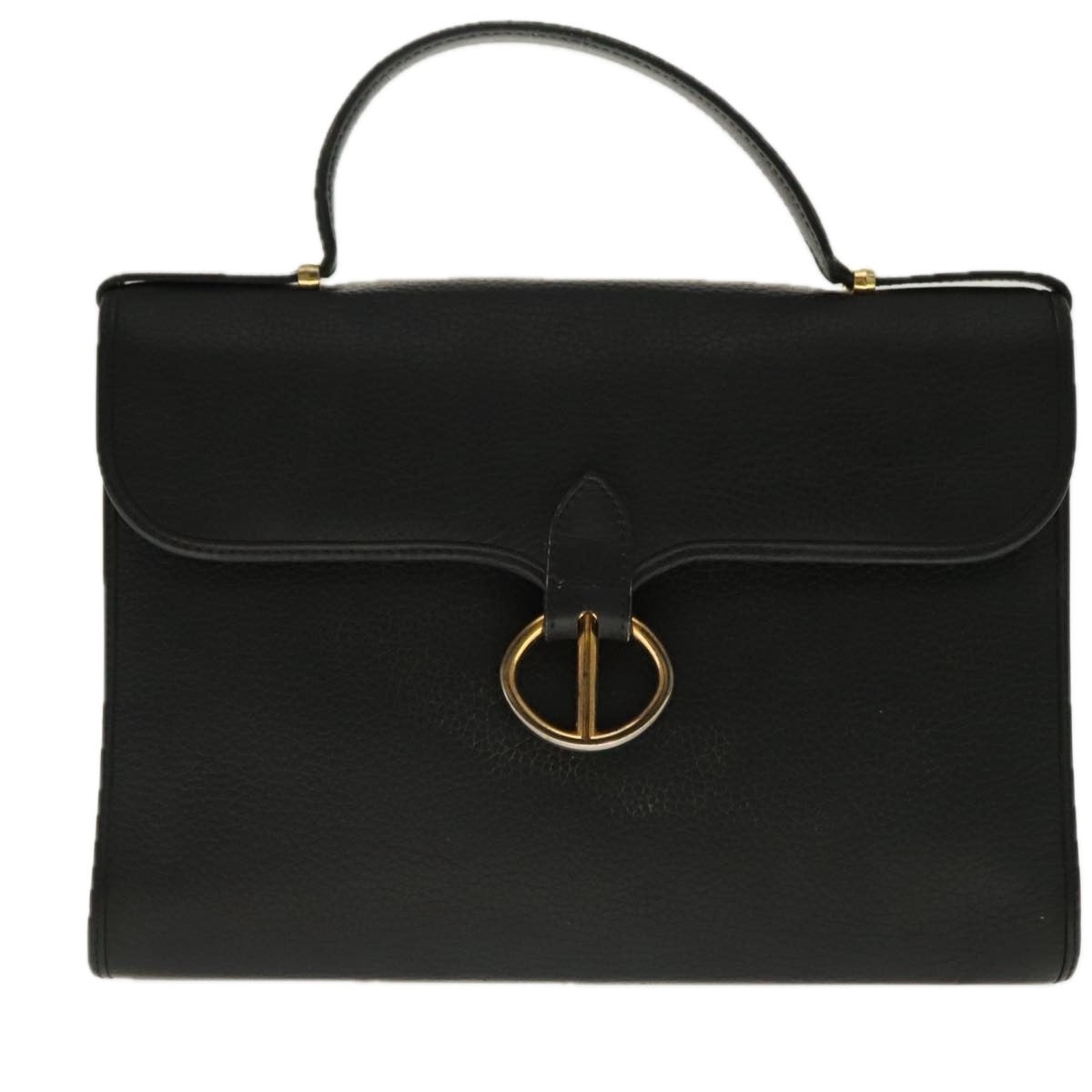 DIOR Hand Bag Leather Black Gold - 2