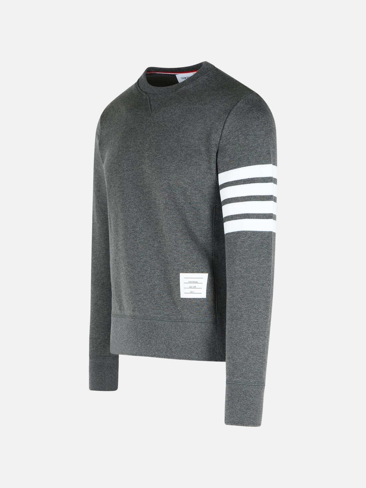 '4 BAR' DARK GREY COTTON SWEATSHIRT - 2