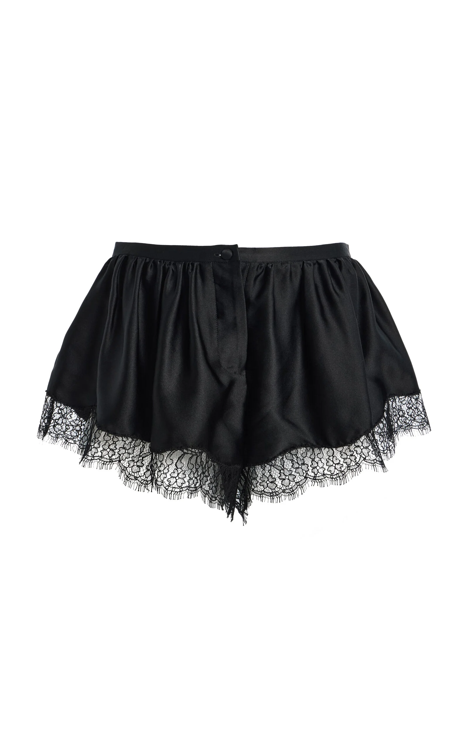 Lisette Ruffled Silk Mini Shorts - 1