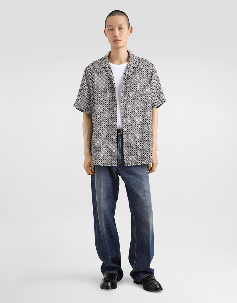 Dolce & Gabbana Silk shirt with tie print outlook