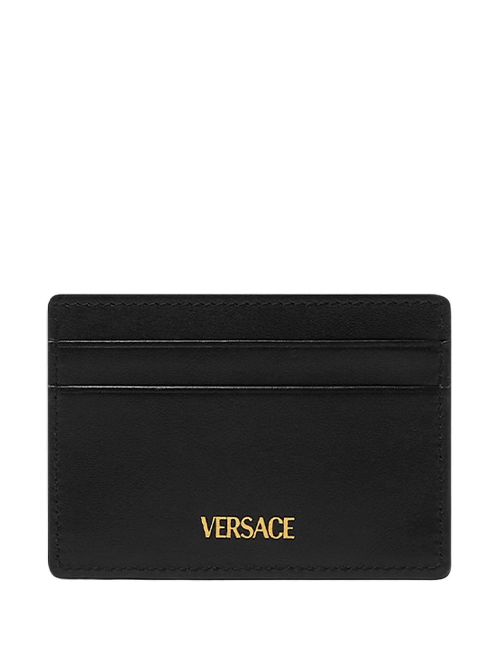 logo-plaque leather cardholder - 2