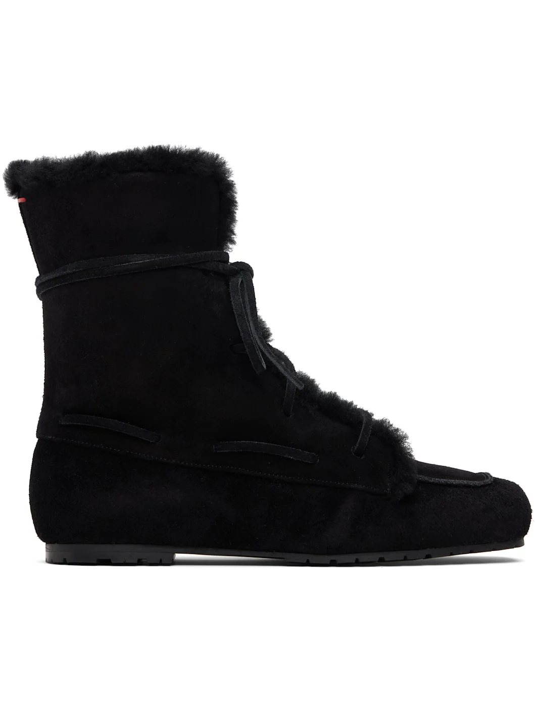 Black Paul Shearling Ankle Boots - 1