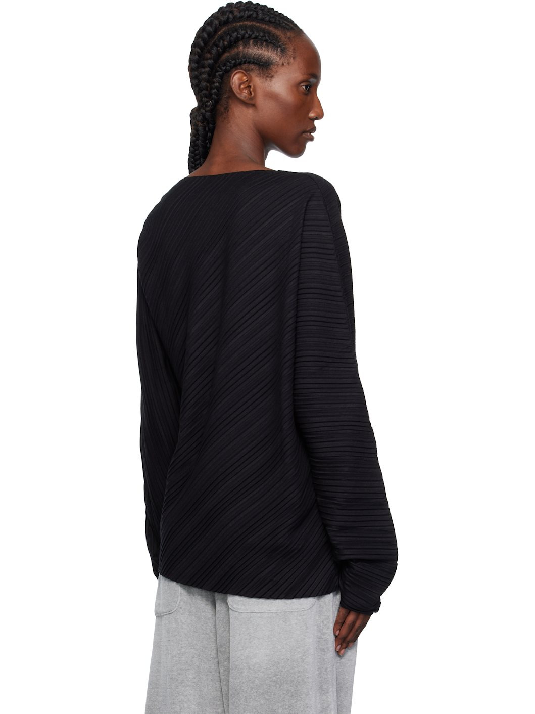 Black Pleats Top - 3